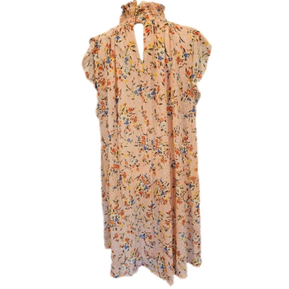 CODE X Mode High Neck Floral Mini Dress Size M NWT - Picture 4 of 14